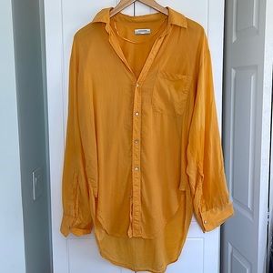 Zara yellow buttoned blouse